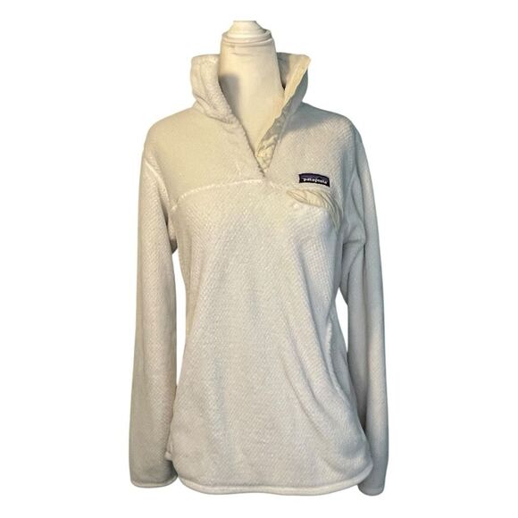 Patagonia Re-Tool Half-Snap Pullover Fleece Jacket Raw Linen White X-Dye M - Picture 1 of 11